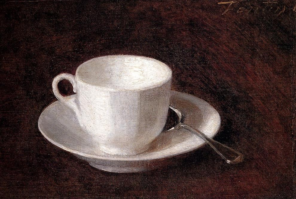 Henri Fantin-Latour White Cup And Saucer